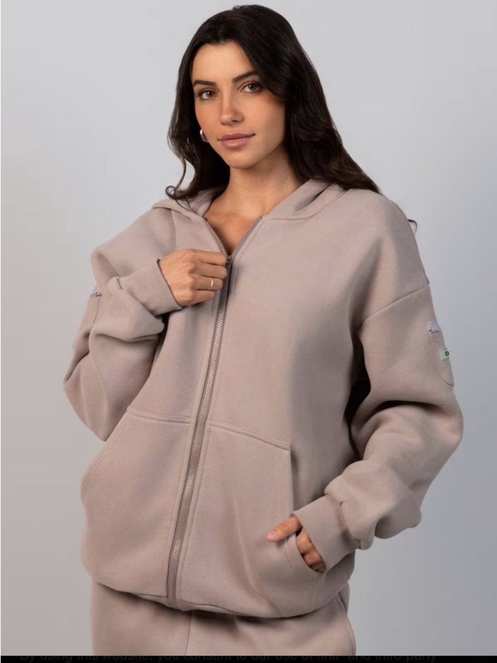 Comfrt Brown Zip-Up Hoodie Jacket - Women
